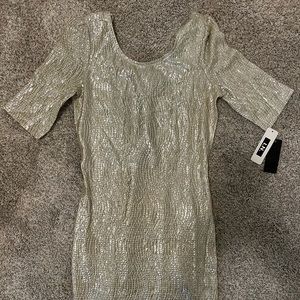 NWT Silver Cocktail Dress